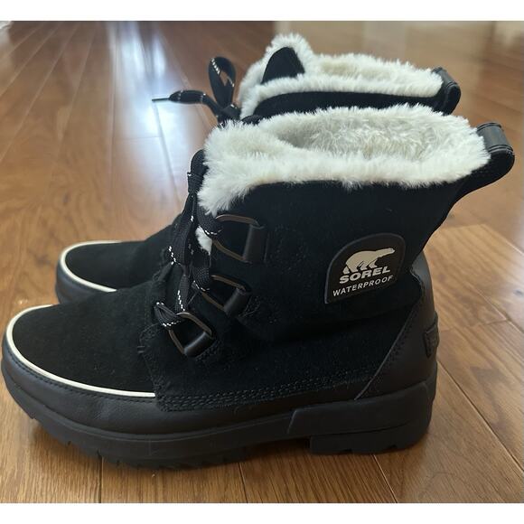 NEW Sorel Tivoli IV Waterproof Winter Leather Boot Black Women's Size 10.5 - Picture 2 of 10